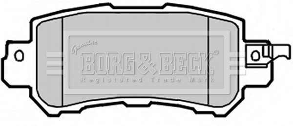 BORG & BECK stabdžių trinkelių rinkinys, diskinis stabdys BBP2365